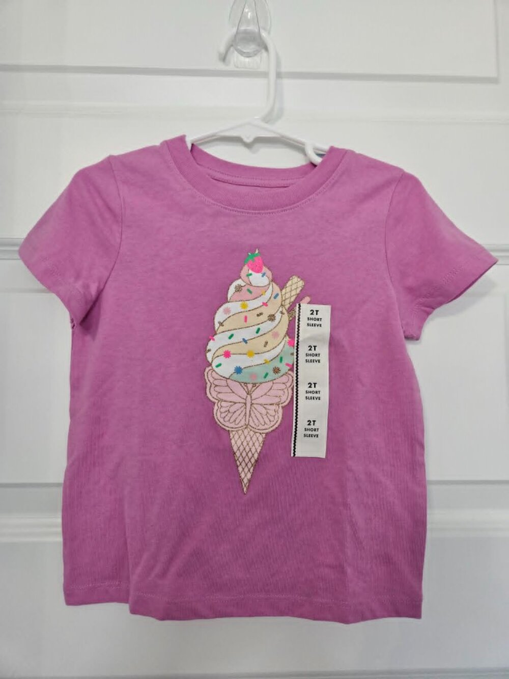 Ice Cream Butterfly Pink Summer 2T Girls BRAND NEW Cat & Jack Purple Rainbow